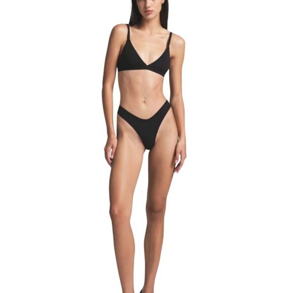 Skims Fits Everybody Triangle Bralette Onyx Black BR-TRI-2024 2X - Picture 2 of 4
